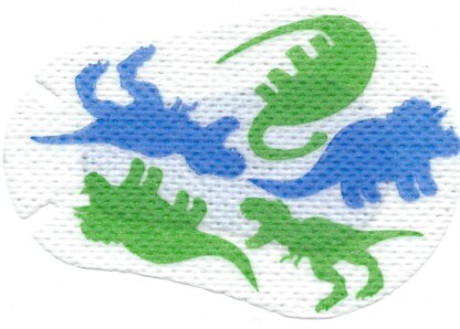 Adhesive occlusion eye patches for kids with dinosaur design