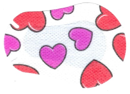 Youth occlusion therapy eye patches with heart design