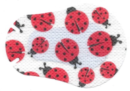 Adhesive occlusion eye patches for kids with ladybug design
