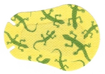 Youth occlusion therapy eye patches with lizard design