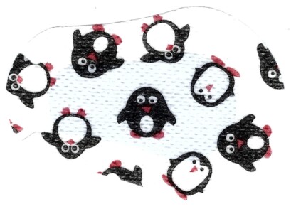 Youth occlusion therapy eye patches with penguin design