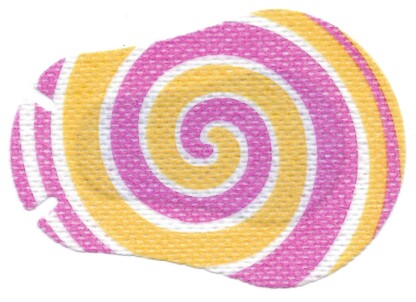 Adhesive occlusion eye patches for kids with pink swirl design