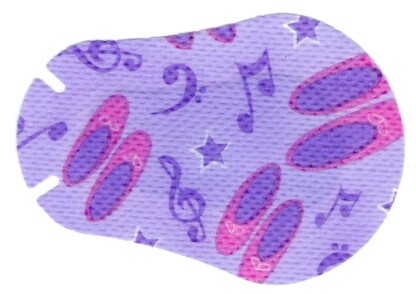 Youth occlusion therapy eye patches with purple music note design